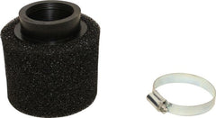 Air Filter - 48mm, Sponge, Straight, Yimatzu Brand, Black