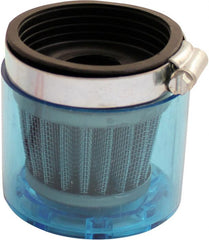 Air Filter - 58mm to 60mm, Conical, Waterproof, Straight, Yimatzu Brand, Blue