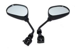 Mirrors pr. 10mm pin with handlebar  clamps black