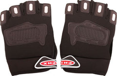 PHX Gloves Motocross 1/2 Length, Adult (Black, Large)